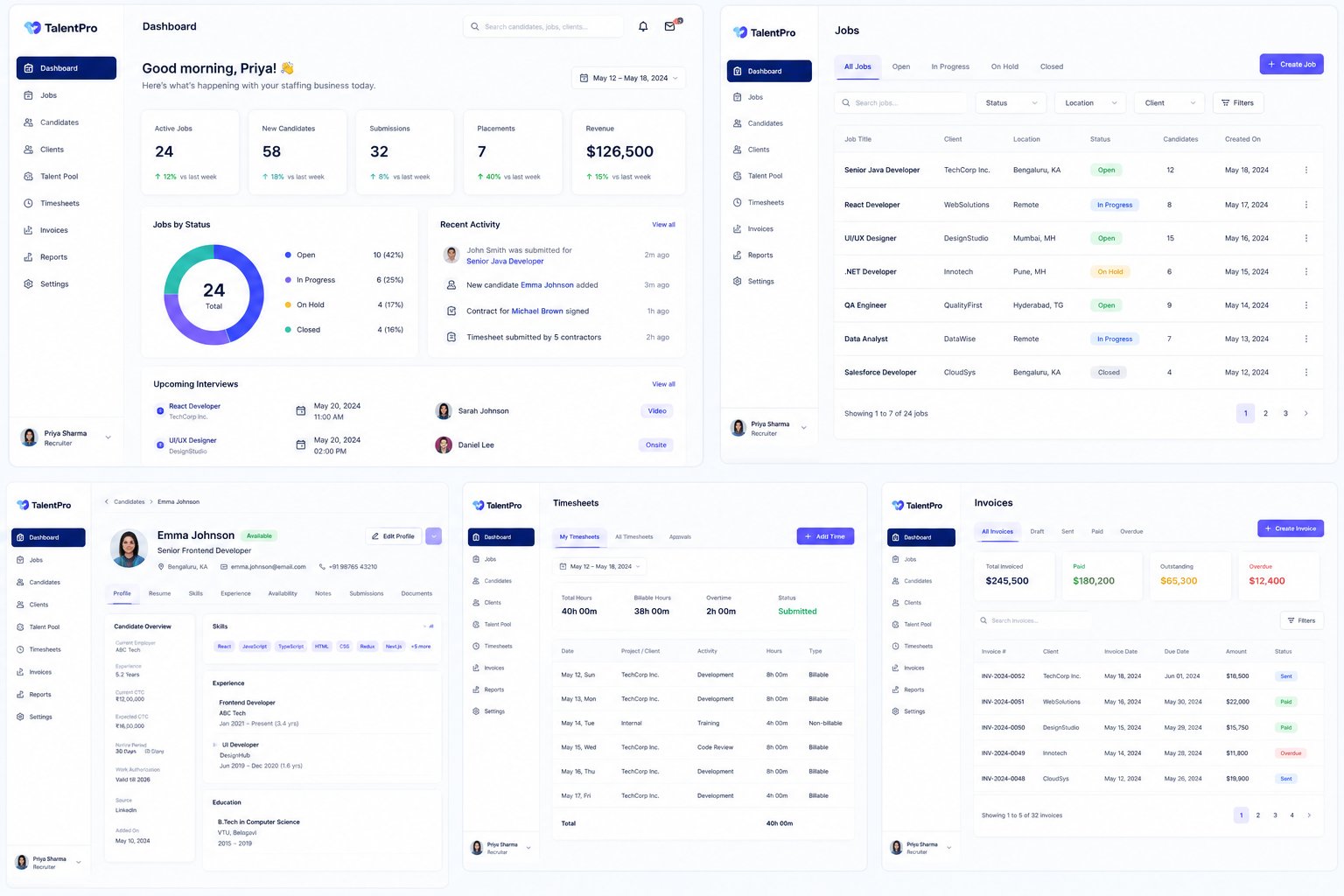 Staffing firm automation